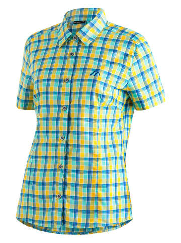 Maier Sports Funktionshemd "Philina" in Blau/ Grün/ Gelb