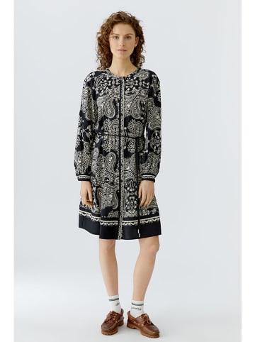 Oui Kleid in Schwarz/ Creme