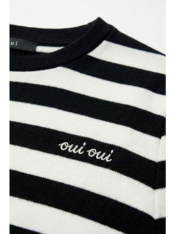 Oui Shirt wit/zwart