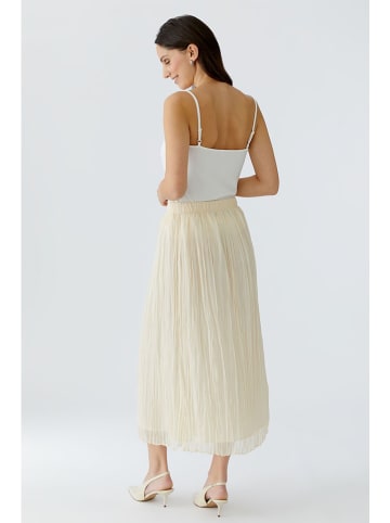 Oui Spódnica plisowana w kolorze kremowym