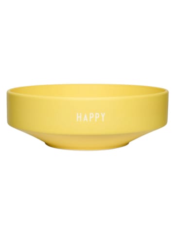 Design Letters Schale "Happy" in Gelb - Ø 23 cm