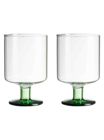 Design Letters Kieliszki (2 szt.) w kolorze zielonym do wina - 300 ml