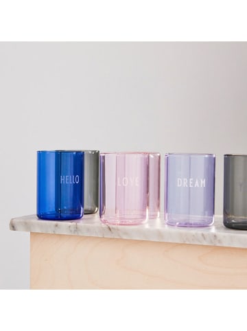 Design Letters Szklanka "Hello" w kolorze niebieskim - 350 ml