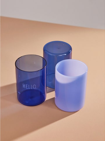 Design Letters Glas "Milky" blauw - 350 ml