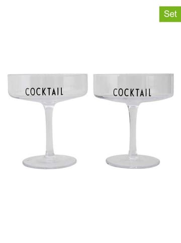 Design Letters 2er-Set: Cocktailgläser in Transparent - (H)12,5 x Ø 11,2 cm