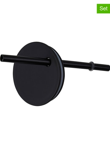 Design Letters 2tlg. Set: Deckel mit Strohhalm in Schwarz