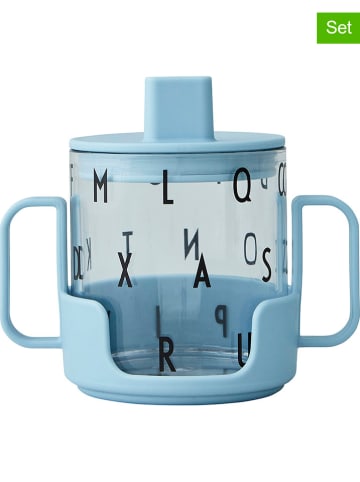Design Letters 3tlg. Becher-Set "Grow with your cup" in Hellblau - 220 ml