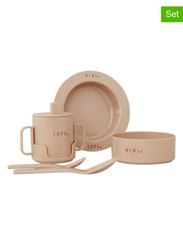 Design Letters 7-delige kinderserviesset "Mini Favourite" beige