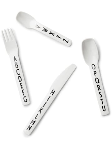 Design Letters 4tlg. Besteck-Set in Weiß