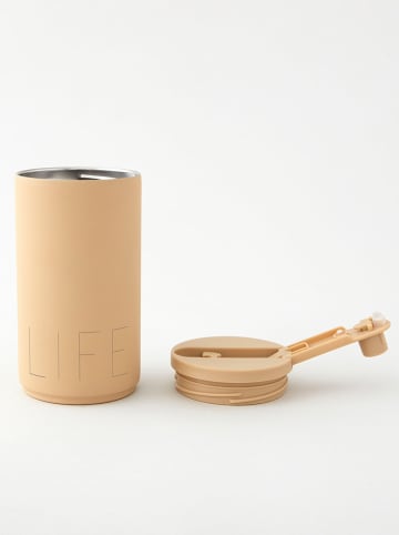 Design Letters Kubek termiczny "Life" w kolorze beżowym - 350 ml