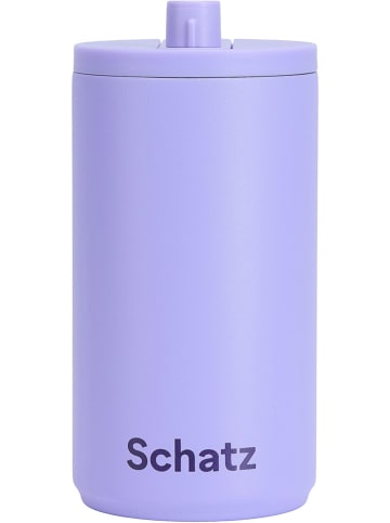 Design Letters Thermobecher "Schatz" in Lila - 350 ml