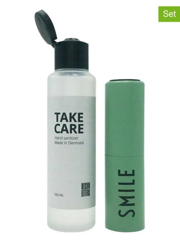 Design Letters 2-delige handontsmettingsmiddel "Smile" transparant/groen