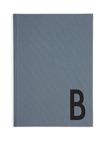 Design Letters Notizbuch in Blaugrau - (B)15 x (H)21 x (T)1,5 cm