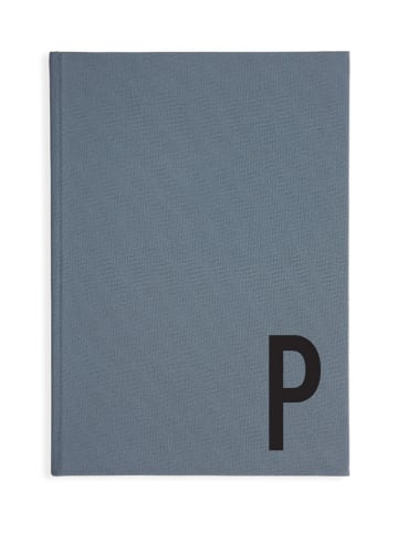 Design Letters Notizbuch in Blaugrau - (B)15 x (H)21 x (T)1,5 cm