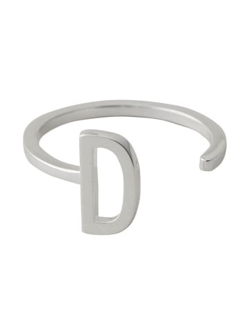Design Letters Zilveren ring "D"