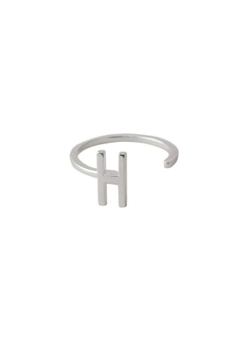 Design Letters Silber-Ring "H"