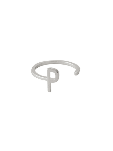 Design Letters Zilveren ring "P"