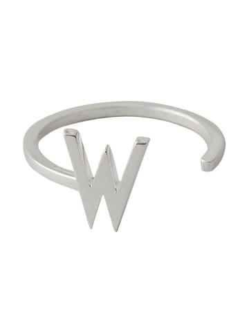 Design Letters Silber-Ring "W"