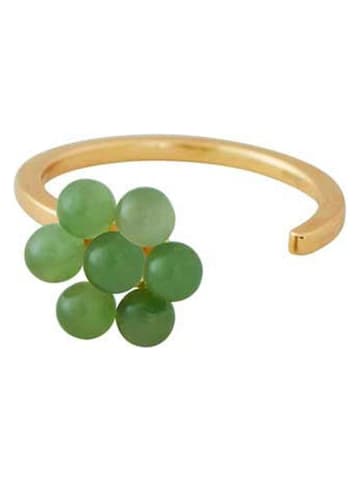 Design Letters Vergulde ring ''My Flower'' met edelstenen