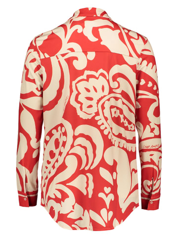 Oui Blouse rood/crème