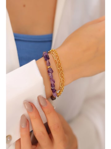 Pierres delicates Vergold. Armkette mit Edelsteinen