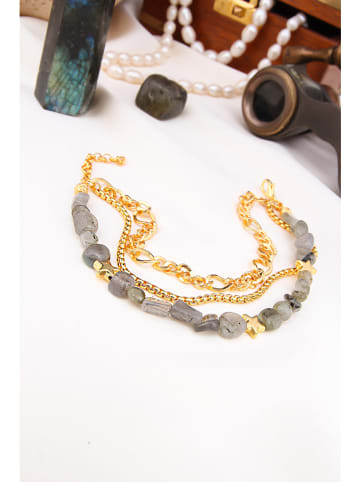 Pierres delicates Vergold. Armkette mit Edelsteinen