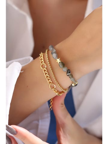 Pierres delicates Vergulde armband met edelstenen