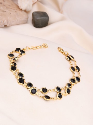 Pierres delicates Pozłacana bransoletka z kryształami