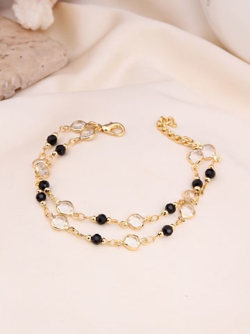 Pierres delicates Vergulde armband met kristallen