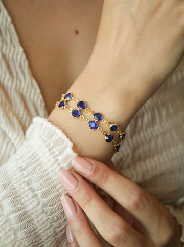 Pierres delicates Vergulde armband met kristallen