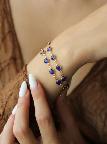 Pierres delicates Vergold. Armkette mit Kristallen