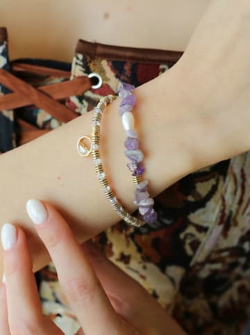 Pierres delicates Vergulde armband met edelstenen