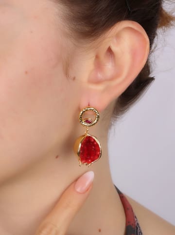 L'Atelier de Gaia Vergold. Ohrstecker mit Kristalle