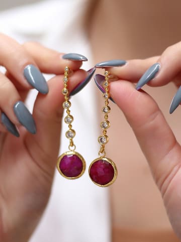 Pierres delicates Vergold. Ohrstecker mit Edelsteinen