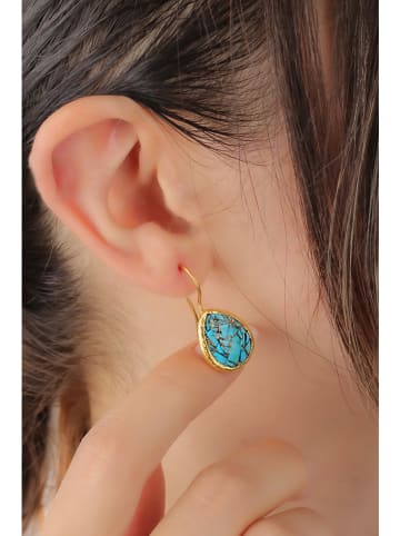 Pierres delicates Vergold. Ohrhänger mit Edelsteinen