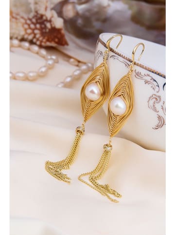 Pierres delicates Vergold. Ohrhänger mit Edelsteinen