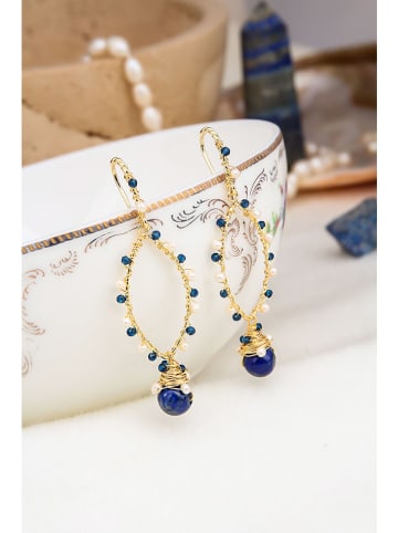 Pierres delicates Vergold. Ohrhänger mit Edelsteinen