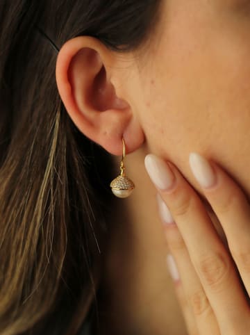 Pierres delicates Vergold. Ohrhänger mit Perlen und Edelsteinen