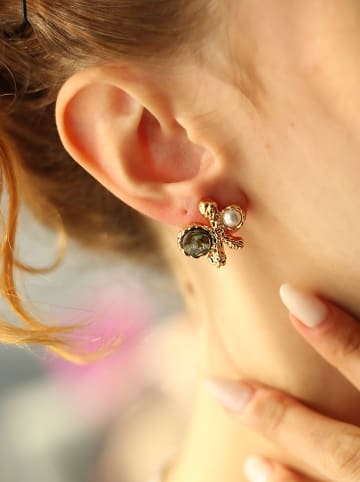 Pierres delicates Vergold. Ohrstecker mit Perlen und Perlmutt