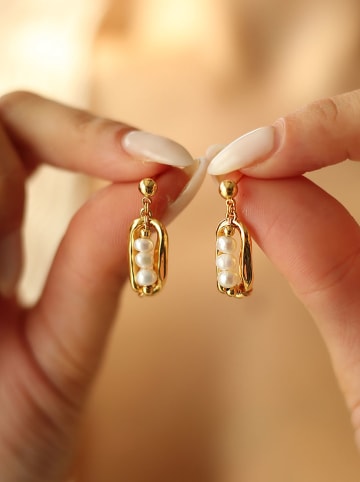 Pierres delicates Vergold. Ohrstecker mit Perlen