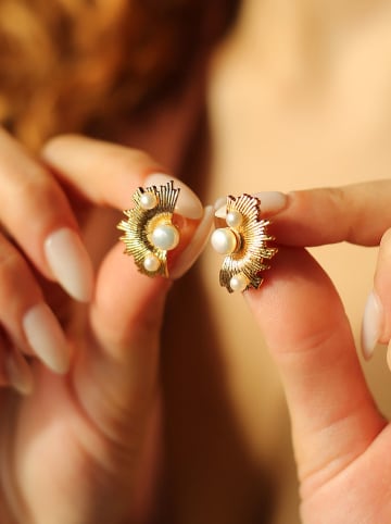 Pierres delicates Vergold. Ohrstecker mit Perlen