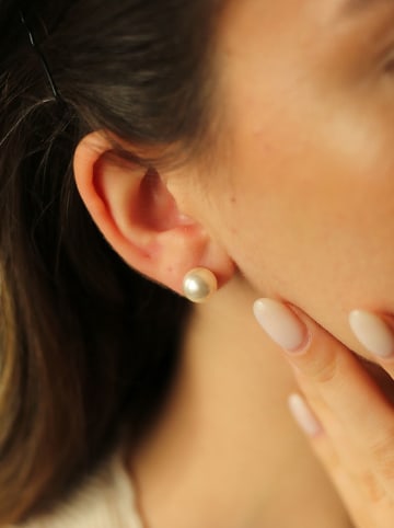 Pierres delicates Vergulde oorstekers met parels