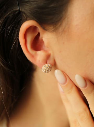 Pierres delicates Vergold. Ohrstecker mit Perlen und Edelsteinen