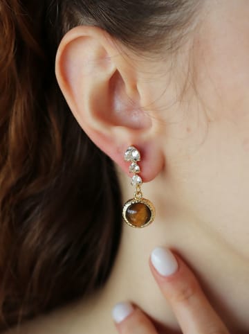 Pierres delicates Vergold. Ohrstecker mit Edelsteinen