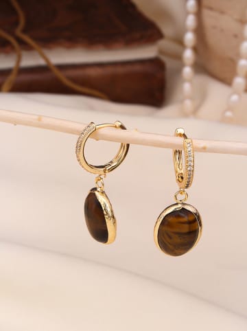 Pierres delicates Vergold. Creolen mit Edelsteinen