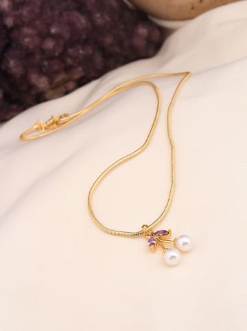 Pierres delicates Vergulde ketting met hanger - (L)45 cm