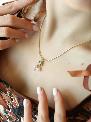 Pierres delicates Pozłacany naszyjnik z zawieszką - dł. 45 cm