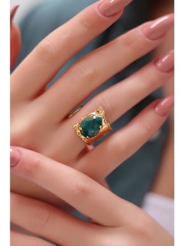 Pierres delicates Vergulde ring met edelsteen