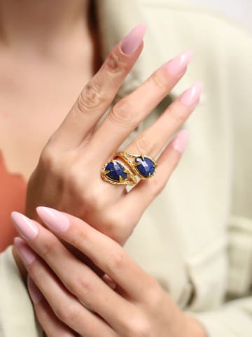 Pierres delicates Vergulde ring met edelstenen