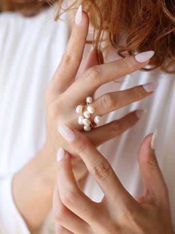 Pierres delicates Parelring wit